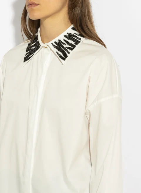 Риза с мъниста 'Oversized fit'' Max Mara Studio Mstgene — снимка 5
