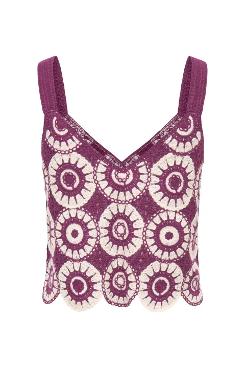 Top Onlyvonne S/L 15289731 19-2315 TCX grape wine — снимка 2