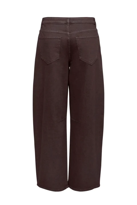Панталон Onlcalla Mw Baggy Barrel 15376910 19-1109 TCX chocolate torte — снимка 2