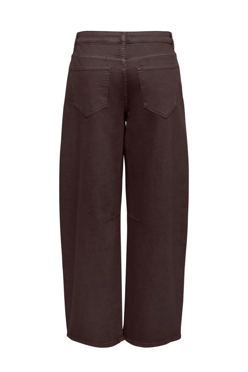 Панталон Onlcalla Mw Baggy Barrel 15376910 19-1109 TCX chocolate torte — снимка 2