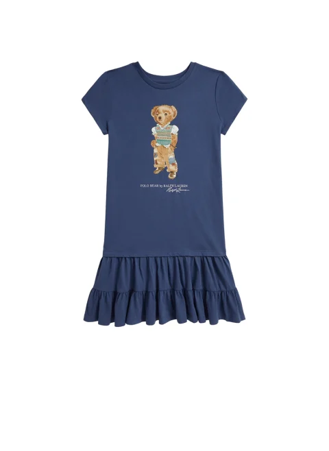 Рокля с принт 'Polo Bear' Ralph Lauren Kids 7-14