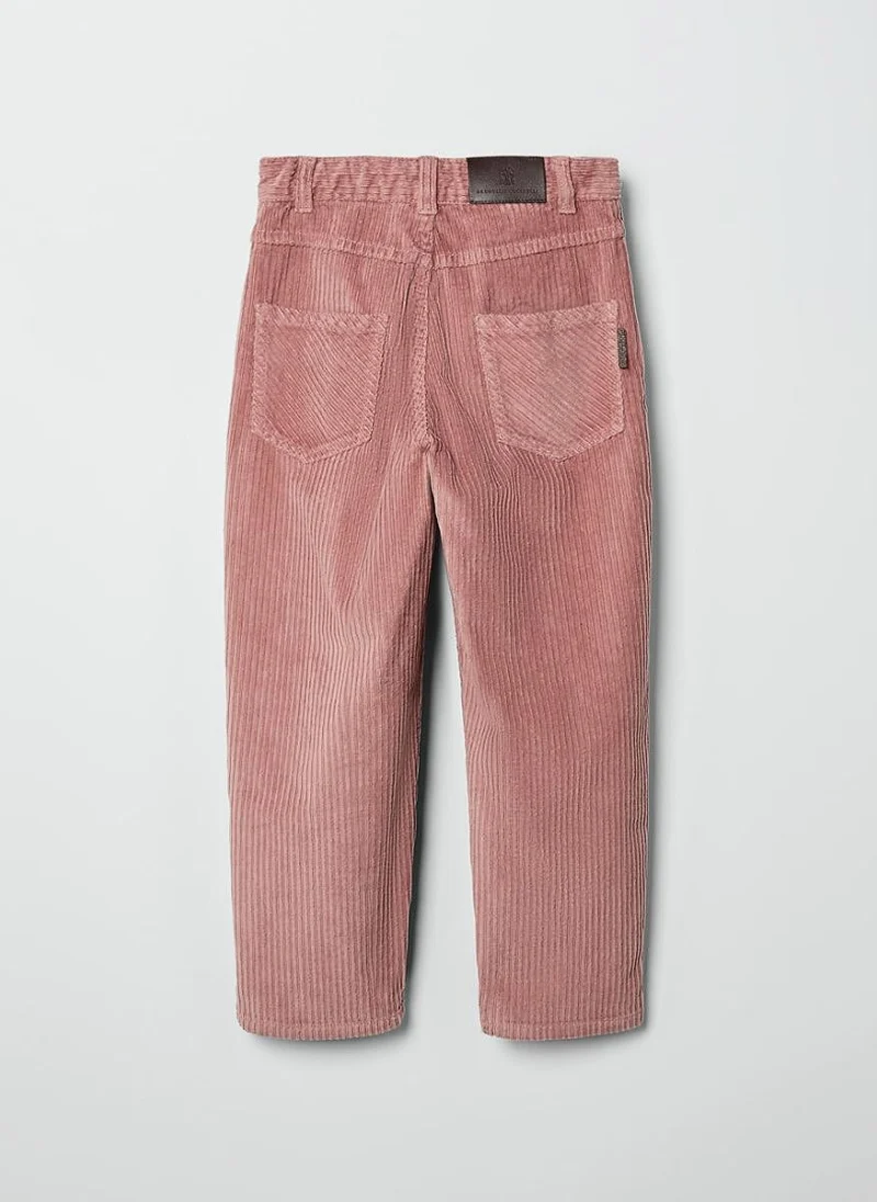 Панталон от рипсено кадифе Brunello Cucinelli Kids 8-10