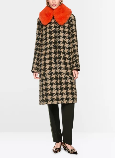 Палто с вълна 'Houndstooth' Marc Cain Collections — снимка 2