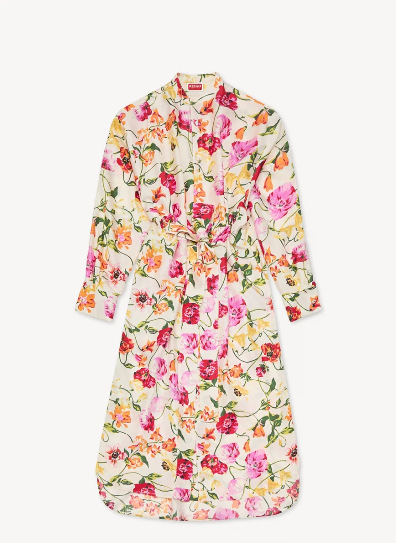 Копринена рокля-риза 'Wildflower' Kenzo — снимка 5