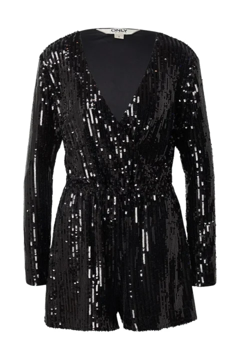 Гащеризон Onlamabel Ls Sequins Playsuit 15358369 C-N10 black