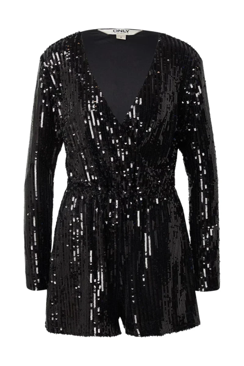 Гащеризон Onlamabel Ls Sequins Playsuit 15358369 C-N10 black