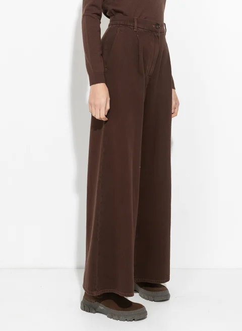 Широк панталон от памук Weekend Max Mara Nanda — снимка 2