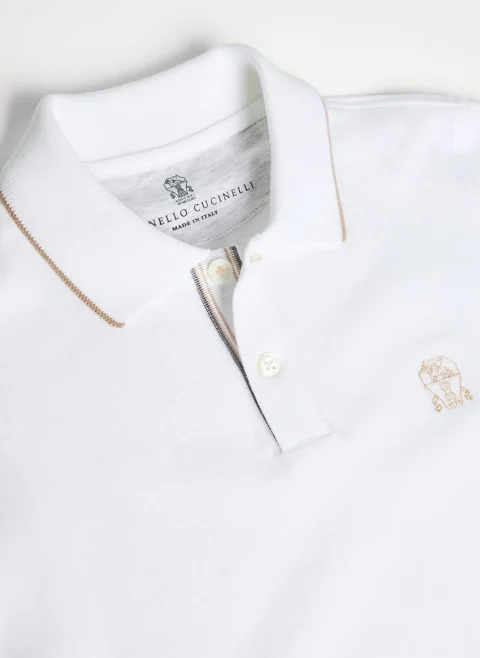 Класически полошърт Brunello Cucinelli Kids 6 — снимка 6