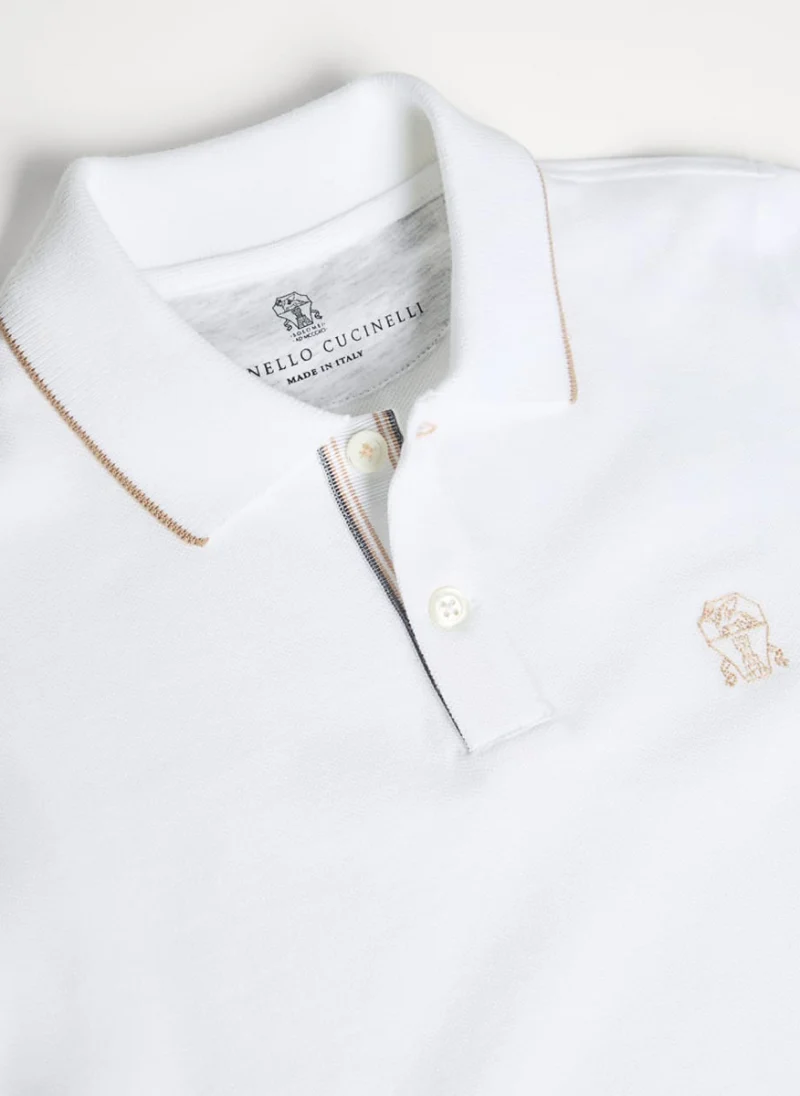 Класически полошърт Brunello Cucinelli Kids 6 — снимка 6
