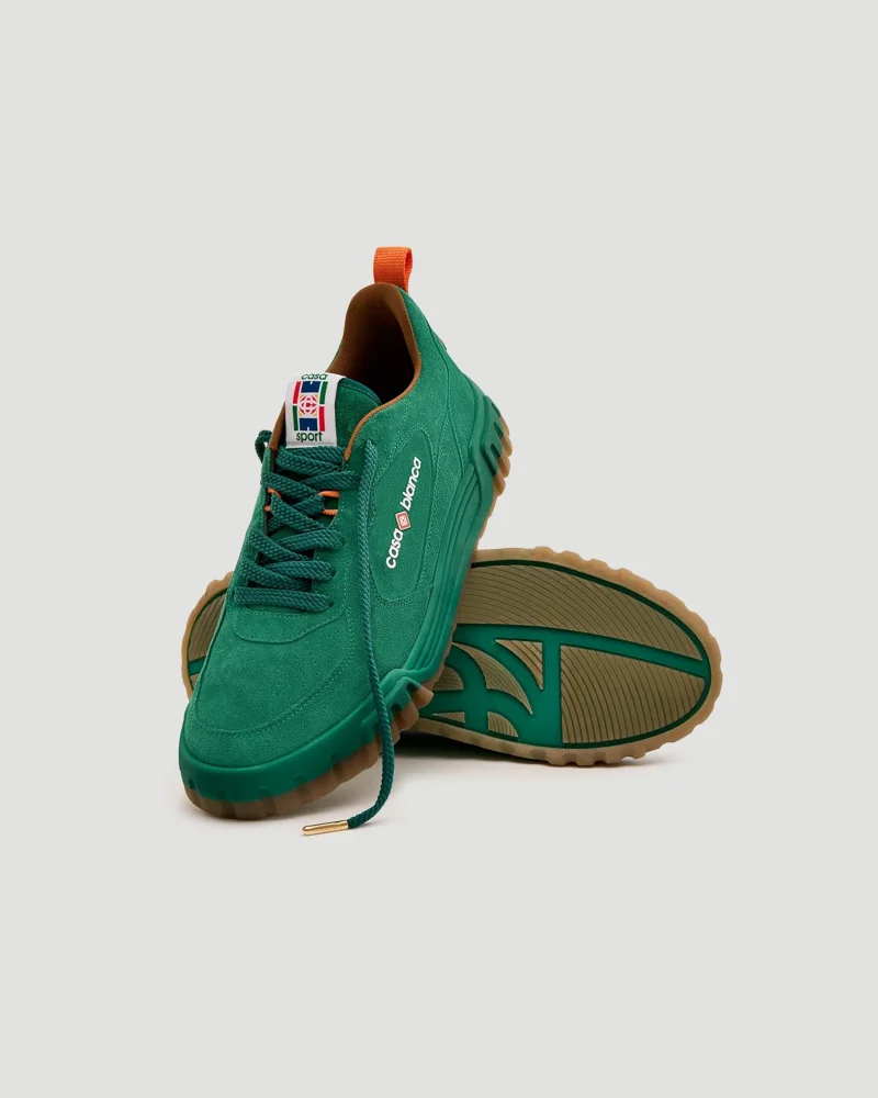 Green Suede Court Sneaker — снимка 2