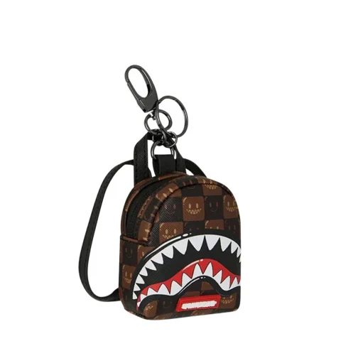 Ключодържател SHARKS IN PARIS WTF BUBBLE BROWN CHECK SPRAYGROUND — снимка 6