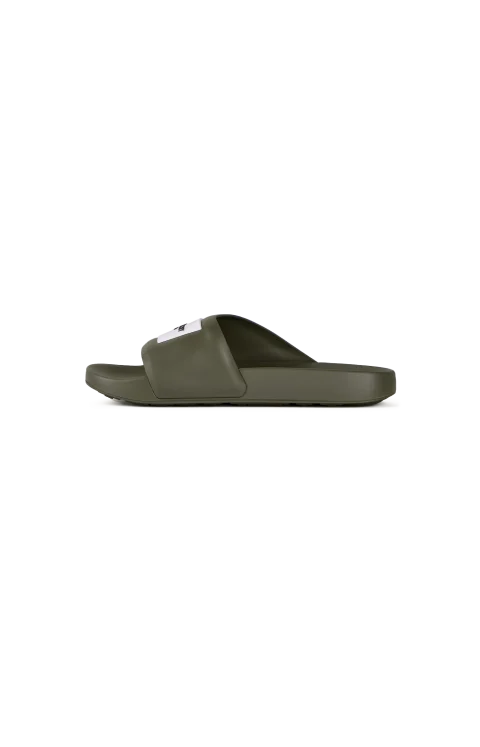 Rubber Slide with Logo in Khaki — снимка 2