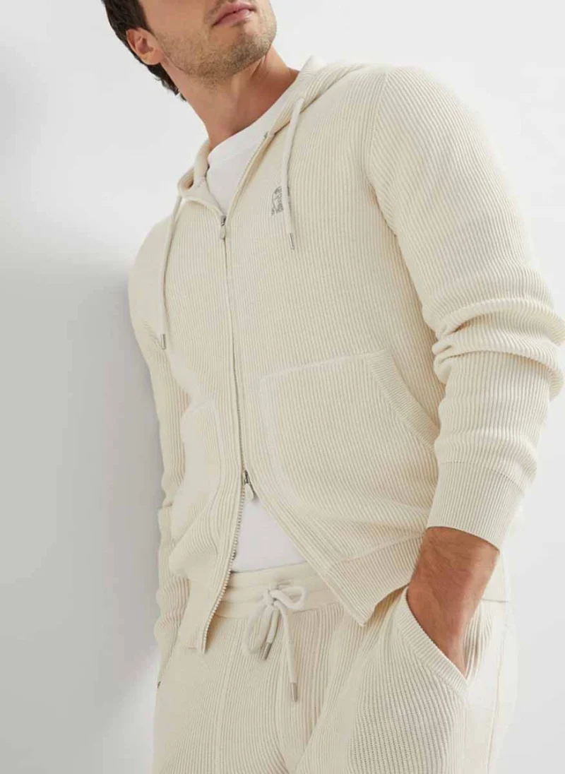 Суитшърт от фино плетиво 'English rib' Brunello Cucinelli — снимка 7