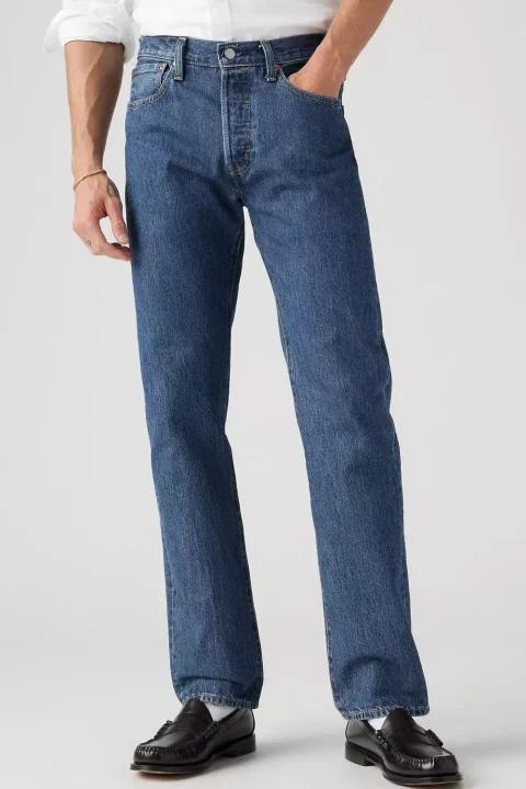 Jeans 501 Original Fit Med Indigo 005010114 stonewash — снимка 2