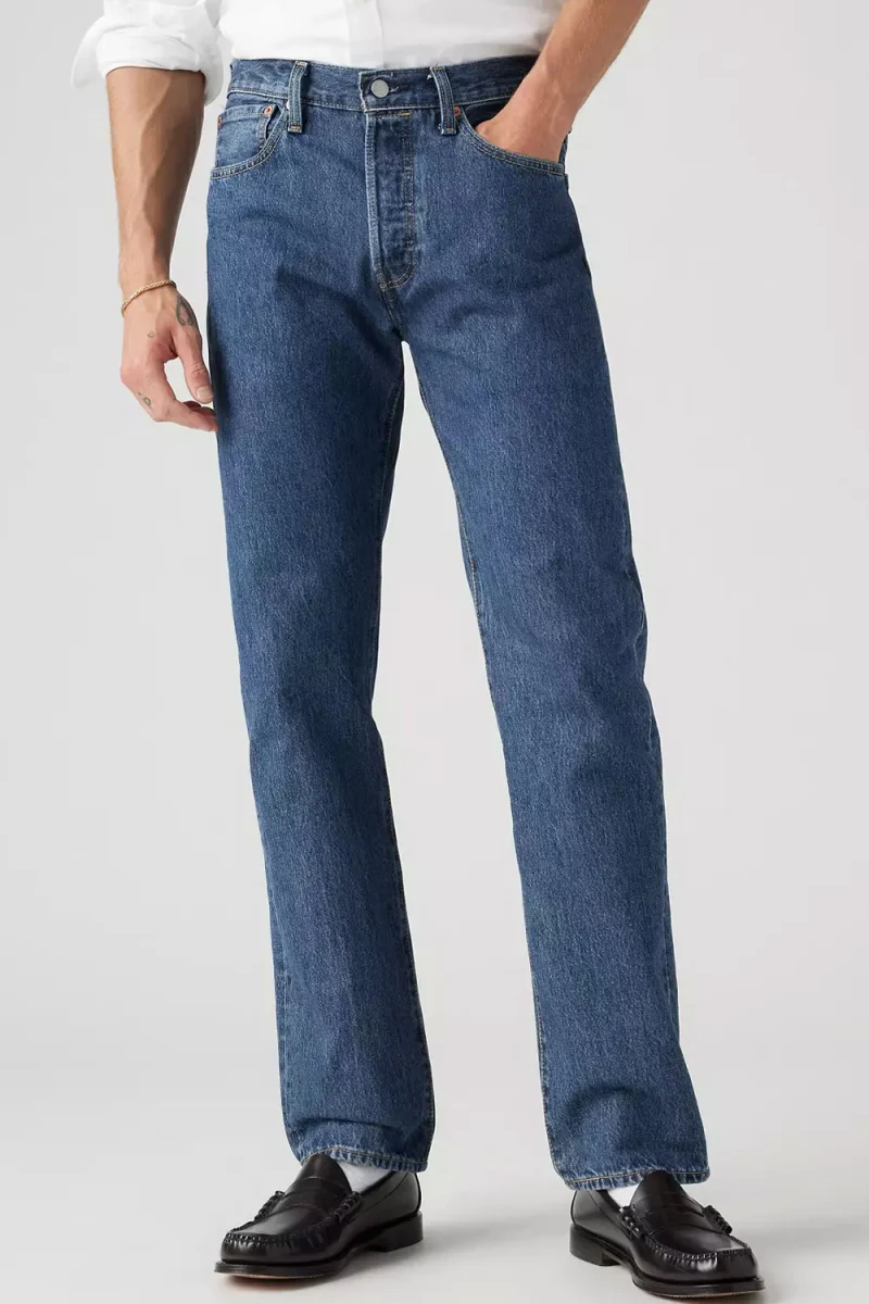 Jeans 501 Original Fit Med Indigo 005010114 stonewash — снимка 2