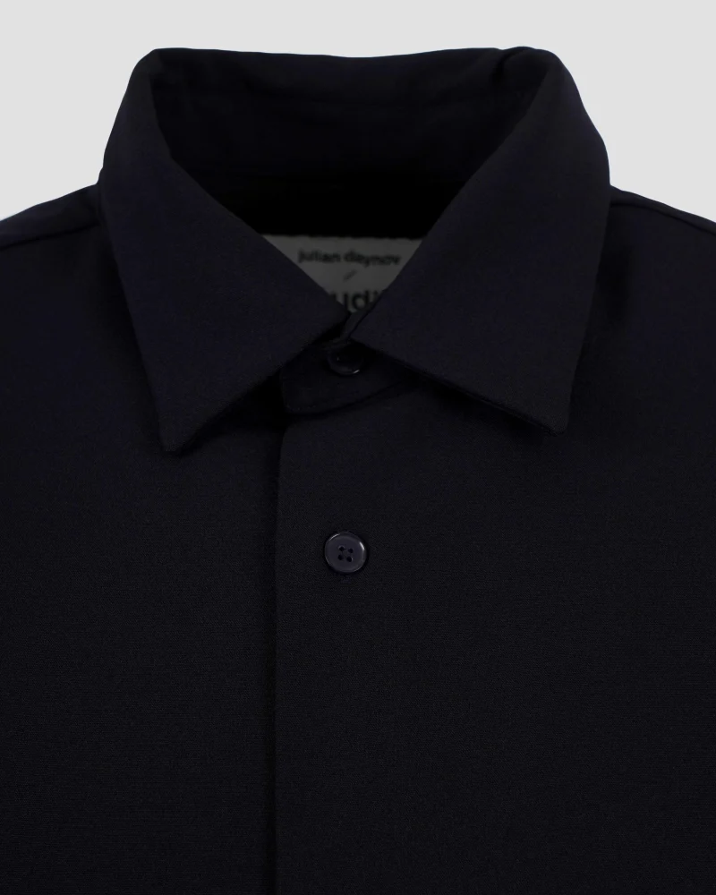 Oversized Shirt in Navy Blue — снимка 2