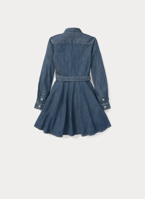 Рокля-риза от деним Ralph Lauren Kids 2-7 — снимка 7