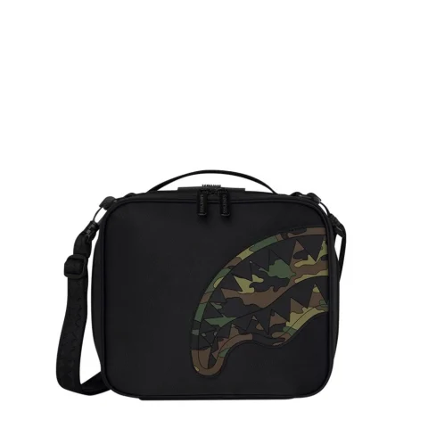 Кутия за обяд SHARK CENTRAL BLACK NYLON CAMO EMBOSSED SHARK SPRAYGROUND
