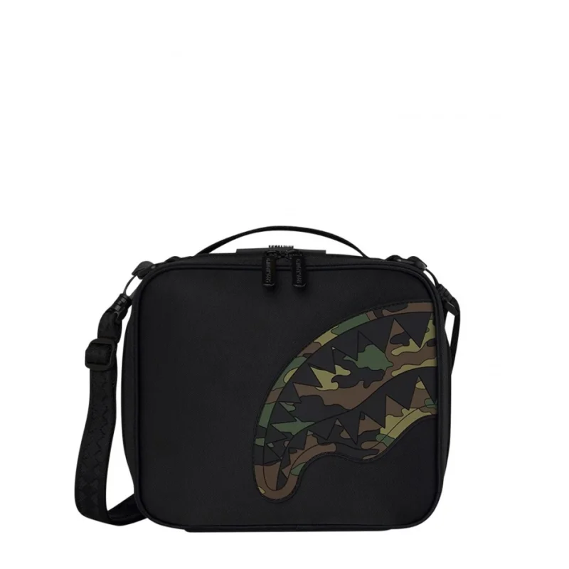 Кутия за обяд SHARK CENTRAL BLACK NYLON CAMO EMBOSSED SHARK SPRAYGROUND