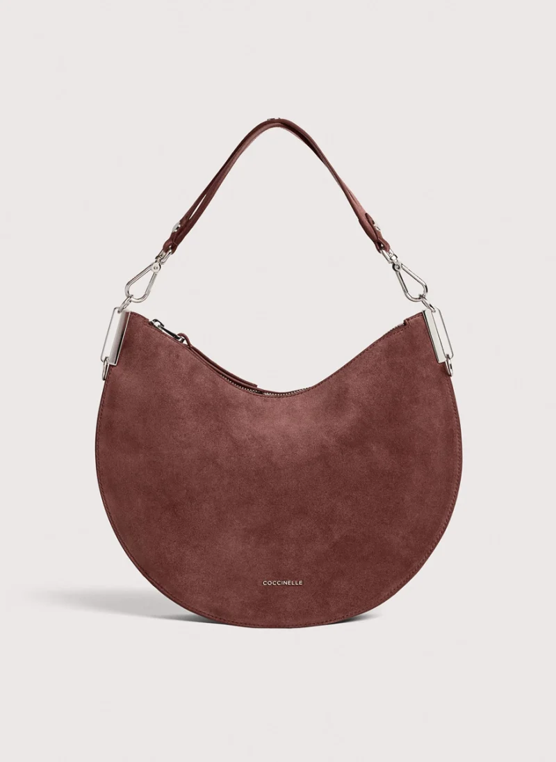 Велурена чанта Coccinelle Sunup Medium