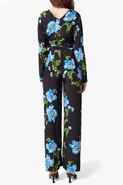 Гащеризони Dvf Gulio Jumpsuit DVFPJ3Q006AFLBK B2329 august floral large black — снимка 2
