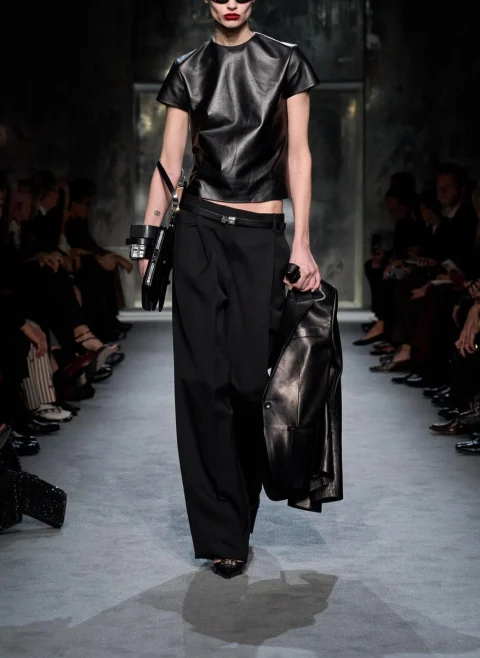 Едноредно сако от кожа Tom Ford — снимка 6