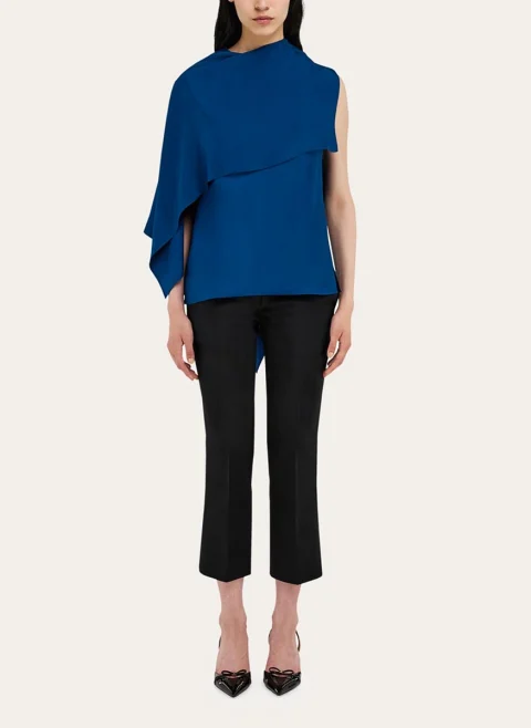 Блуза с 'cape' детайл Ferragamo — снимка 7