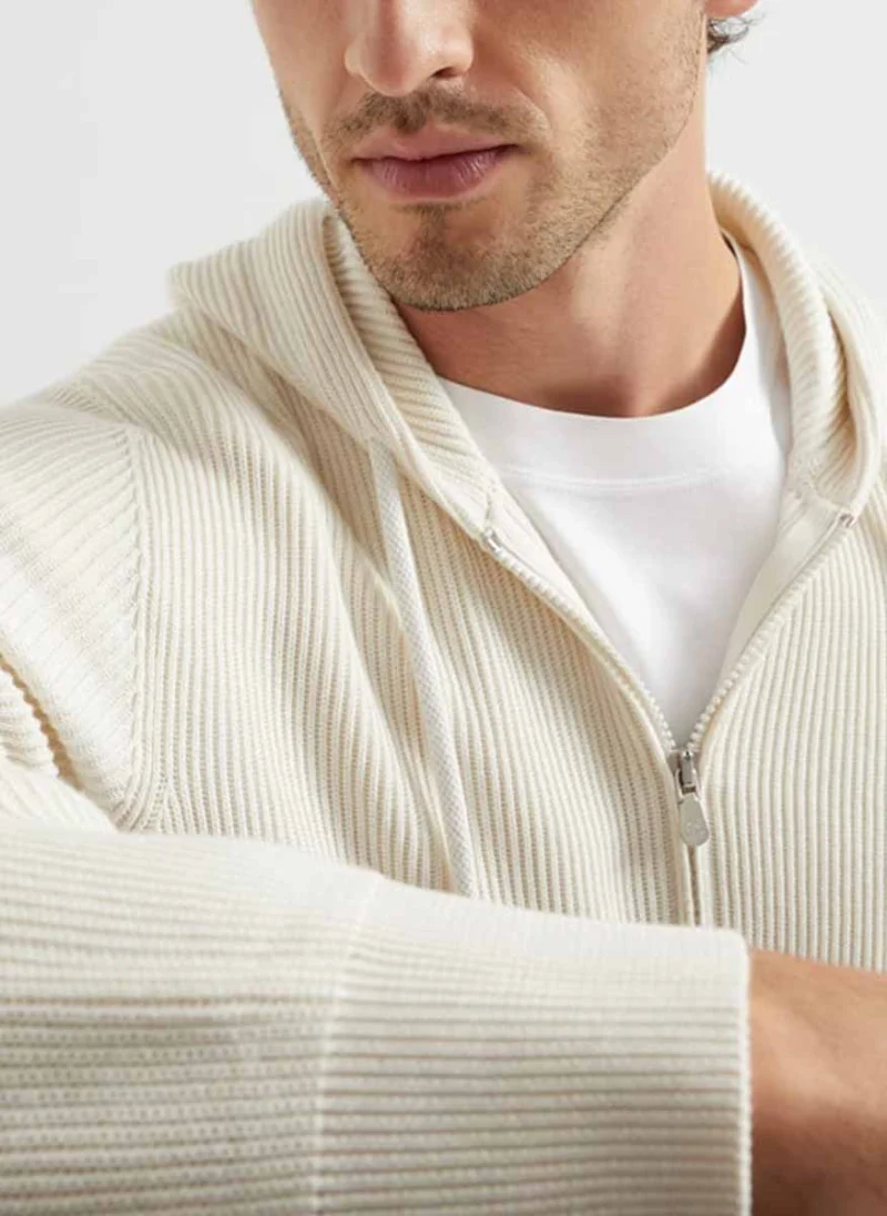 Суитшърт от фино плетиво 'English rib' Brunello Cucinelli — снимка 10