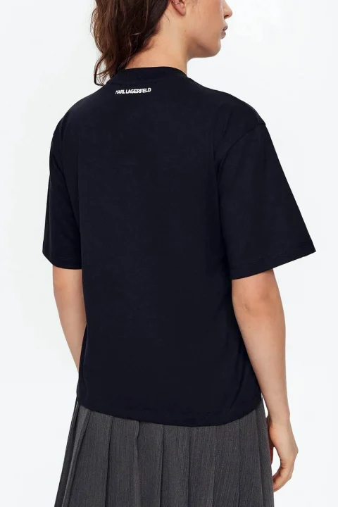 T-Shirt Karl Signature Hem A1W17013 999 black — снимка 2
