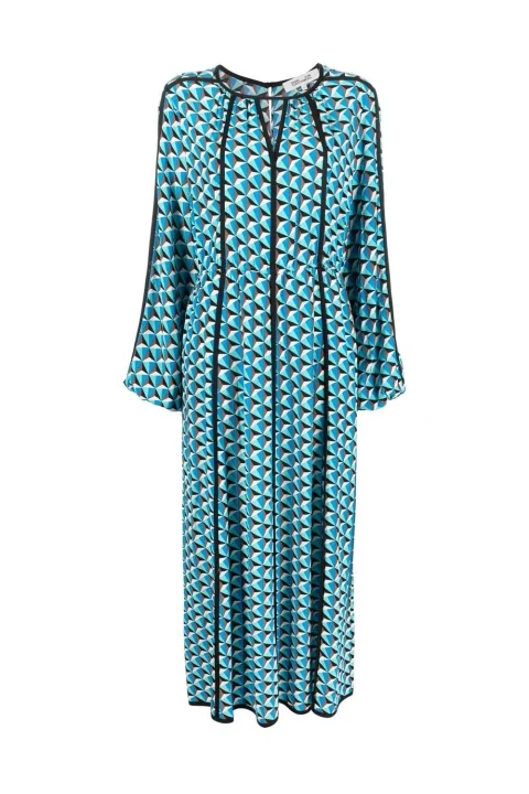 Рокля Dvf Scott Dress DVFDL1R027FGMGT february geo med goddess turq