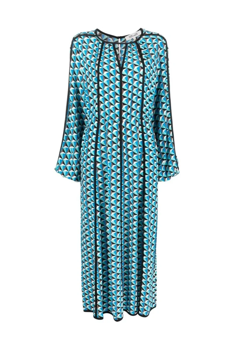 Рокля Dvf Scott Dress DVFDL1R027FGMGT february geo med goddess turq