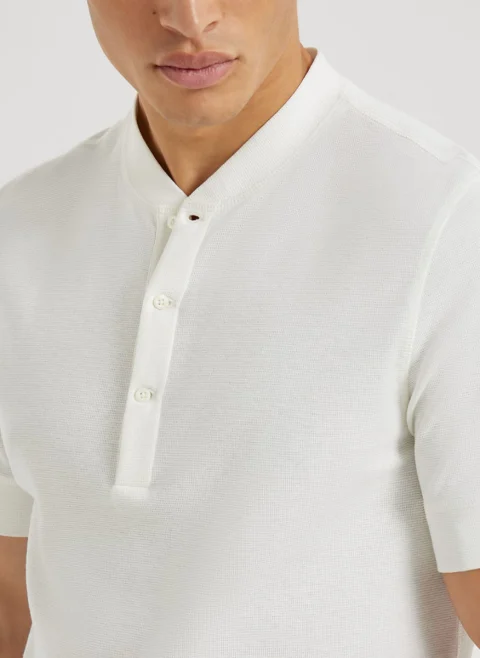 Тишърт с копчета Brunello Cucinelli — снимка 3