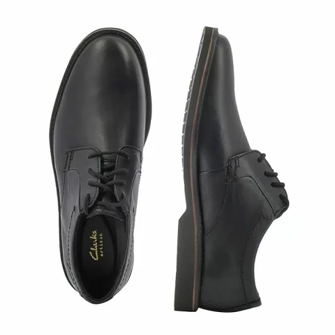 Мъжки Ежедневни CLARKS – 26173608 ATTICUS LTLACE BLACK — снимка 5