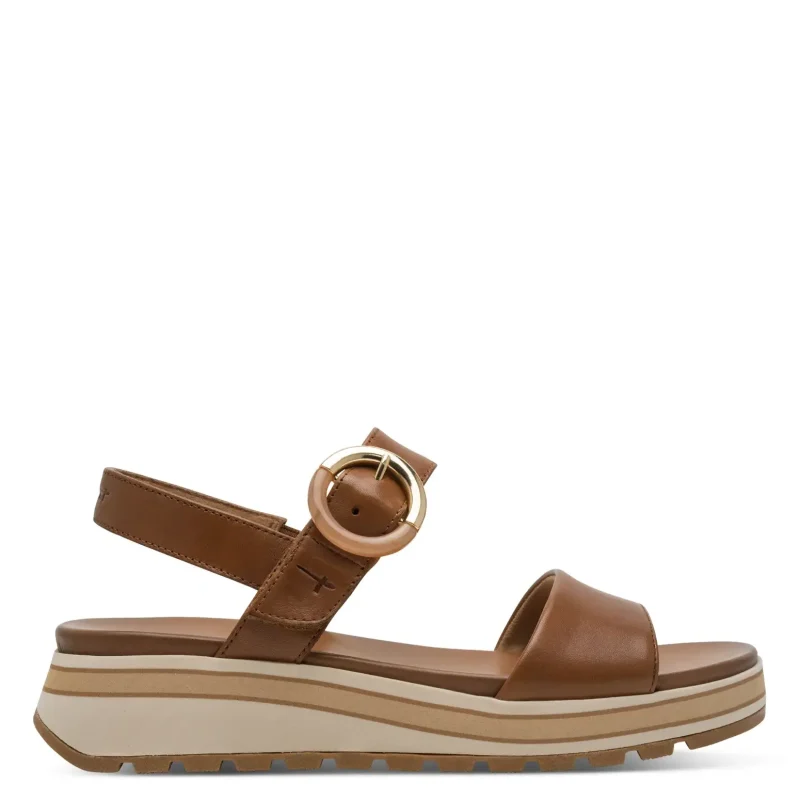 Дамски Сандали На Платформа TAMARIS – 1-28254-46-348 COGNAC LEATHER