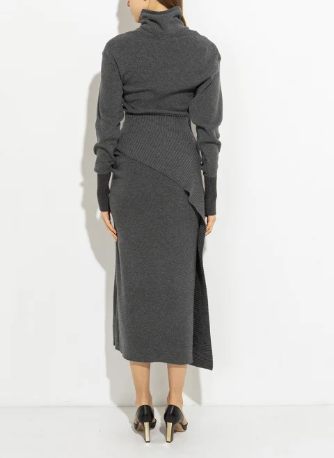 Рокля от плетиво с рипс Lanvin — снимка 6