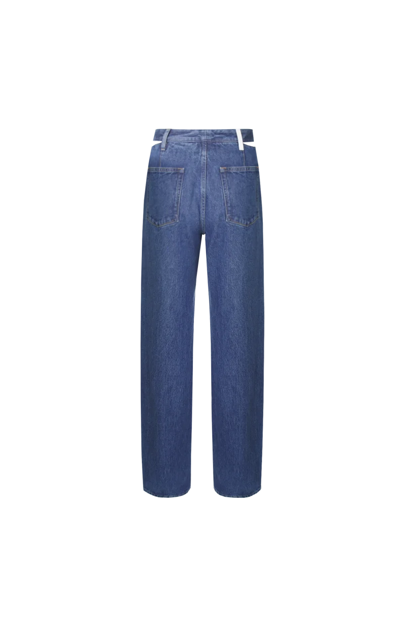 Denim Cut-Out Trousers — снимка 2