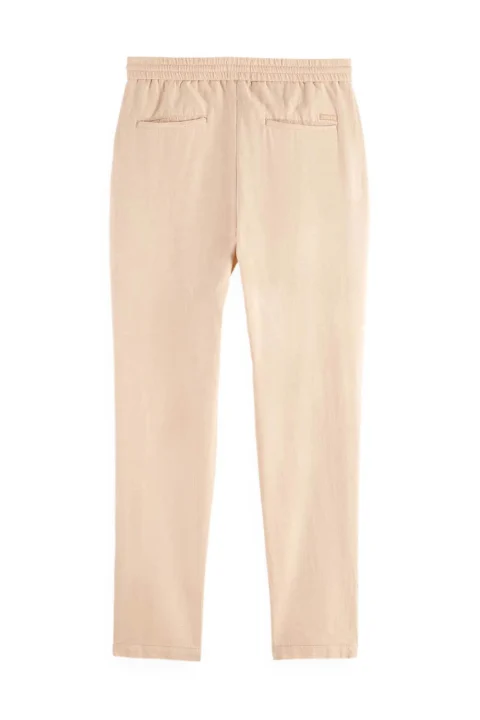 Панталон Warren-Linen Twill Jogger 179979 SC270 soft camel — снимка 2