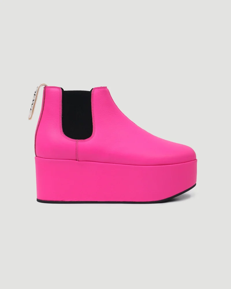 Leather Platform Chelsea Boots