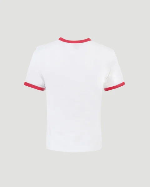 White T-Shirt with Print — снимка 3