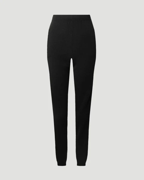 High-Waisted Leggings in Black Cashmere — снимка 2