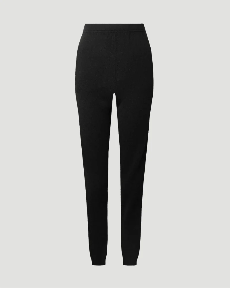 High-Waisted Leggings in Black Cashmere — снимка 2