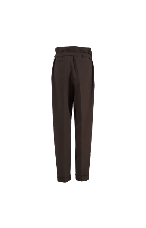 Paperbag Pants in Wool and Mohair — снимка 2