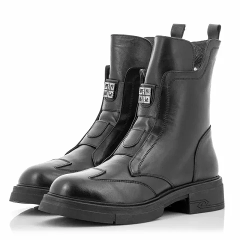 Дамски Равни Боти CARLO FABIANI – 154-98 BLACK — снимка 3