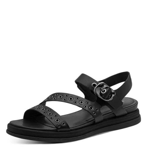 Дамски Равни Сандали TAMARIS – 1-28217-46-003 BLACK LEATHER — снимка 3