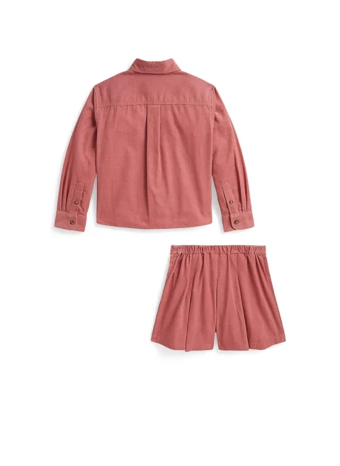 Детски комплект от риза и пола-панталон Ralph Lauren Kids 2-7 — снимка 2