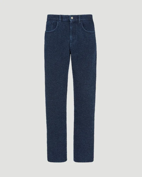 Blue Bouclé Jeans