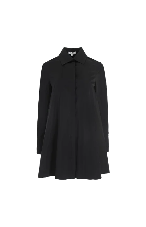 A-Line Shirt Dress in Black