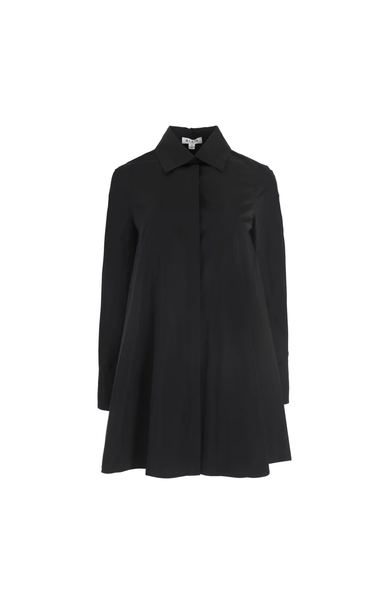 A-Line Shirt Dress in Black