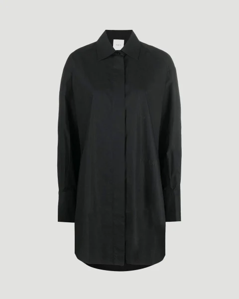 Mini Shirt Dress in Black