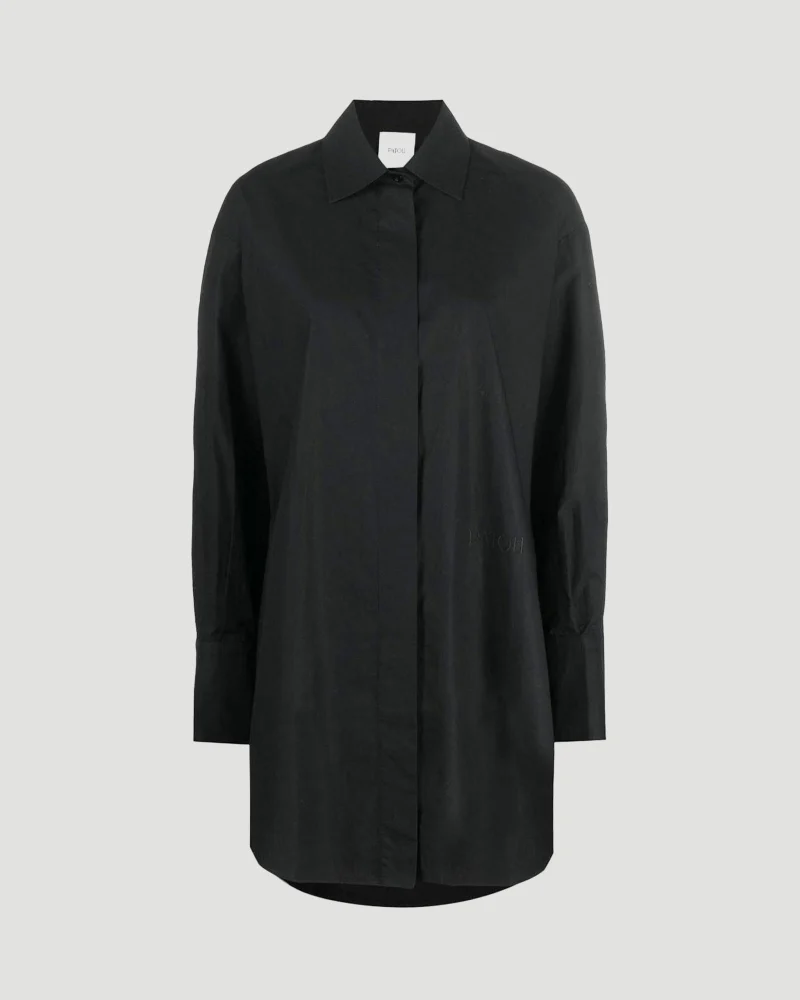 Mini Shirt Dress in Black